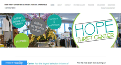 Desktop Screenshot of hopethriftcenter.org